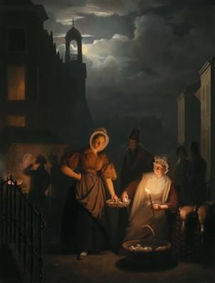 Night market in Rotterdam by Petrus van Schendel
