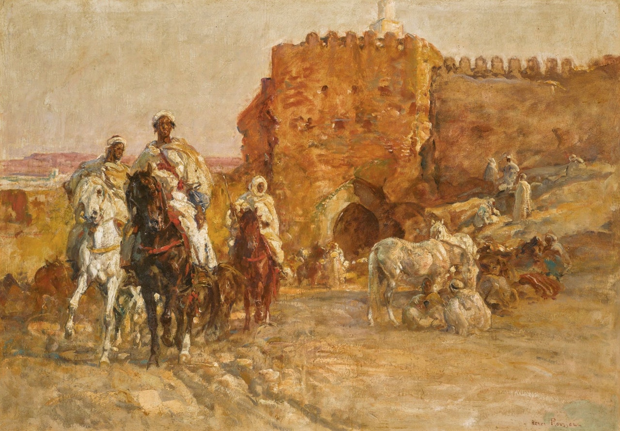 THE GATE OF BAB GUISSA, FEZ by Henri Émilien Rousseau