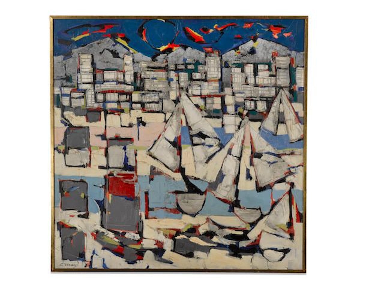 Untitled (Harbor Scene) by Claude Venard