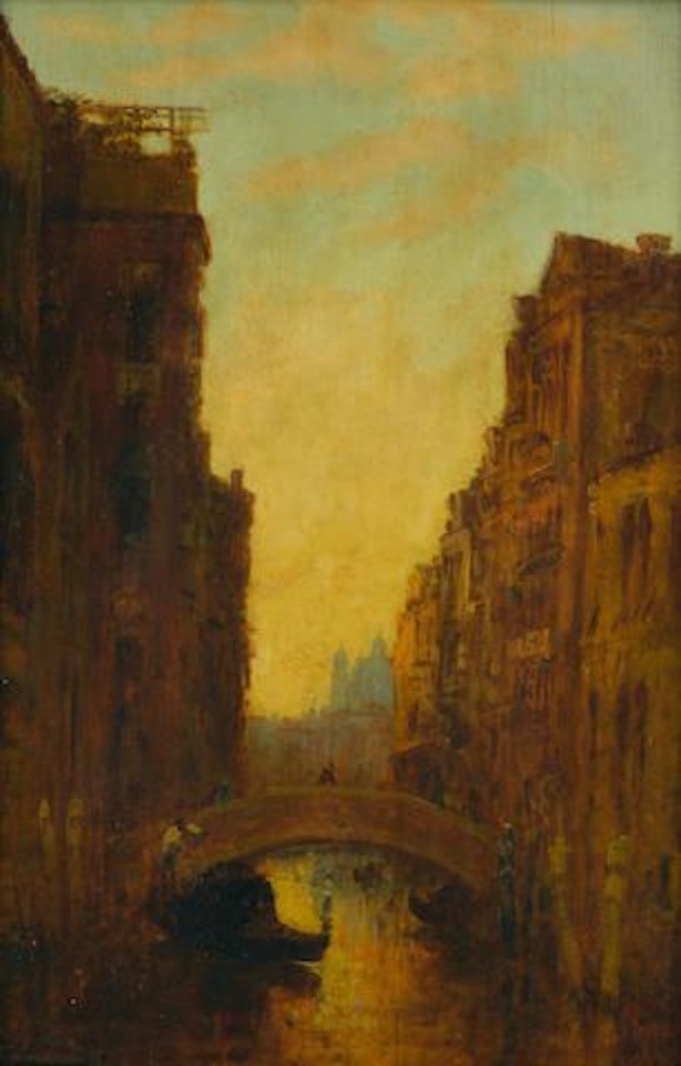 A canal in Venice by Félix Ziem
