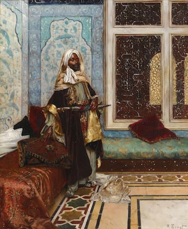 The palace guard (Awaiting an audience) by Rudolf Ernst