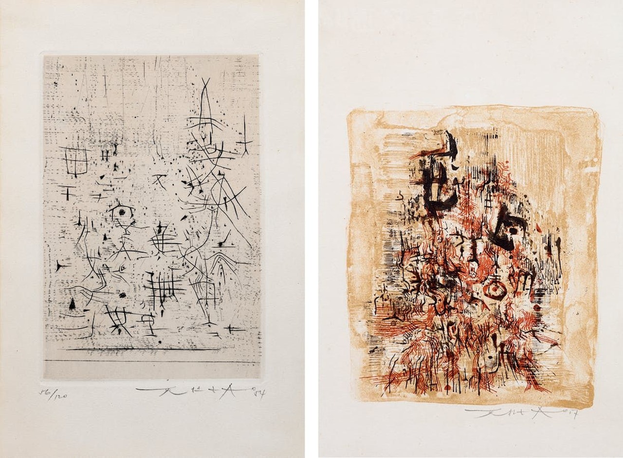 Untitled; & Untitled by Zao Wou-Ki