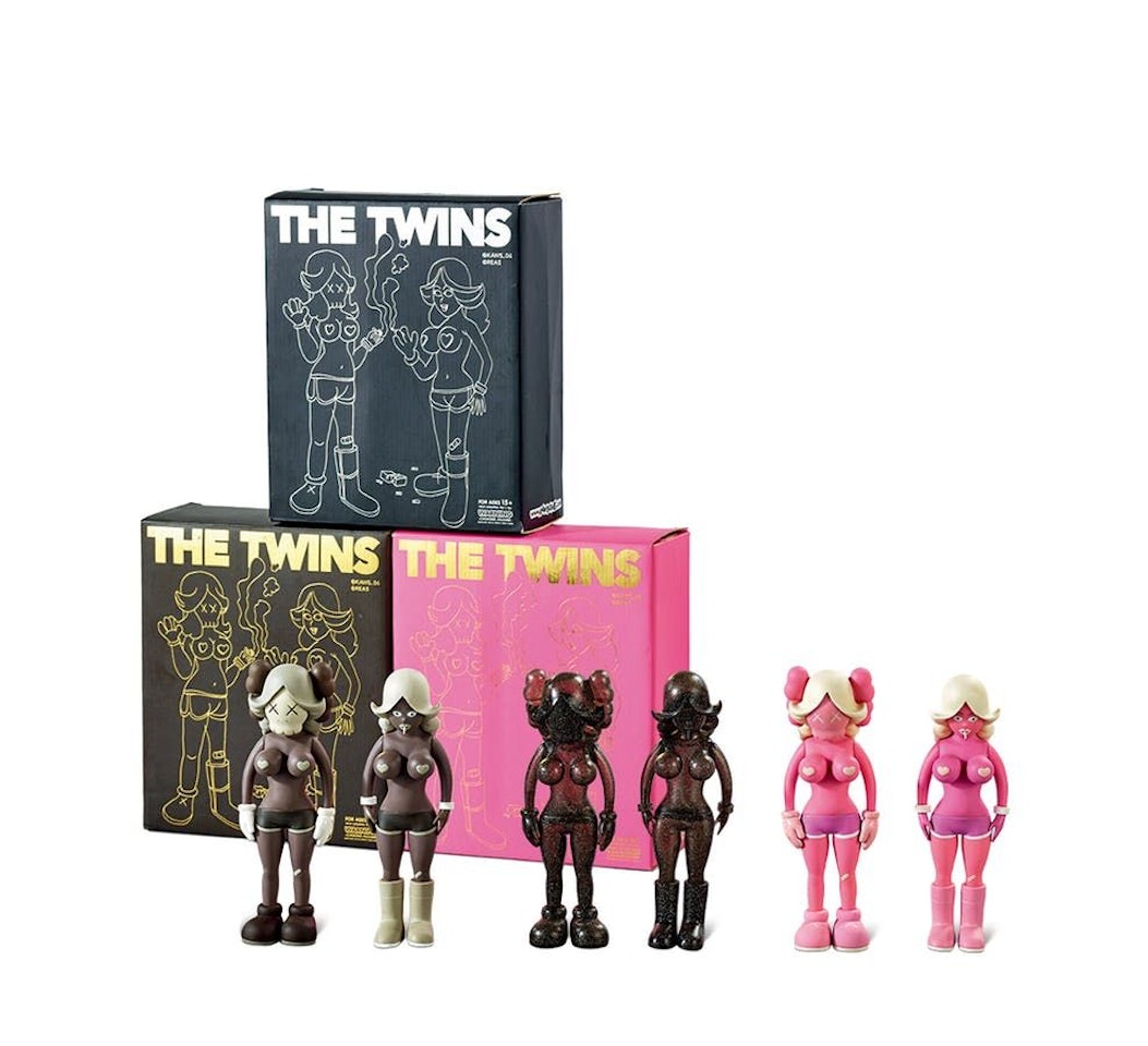 The Twins (Brown; Black; & Pink) by Kaws
