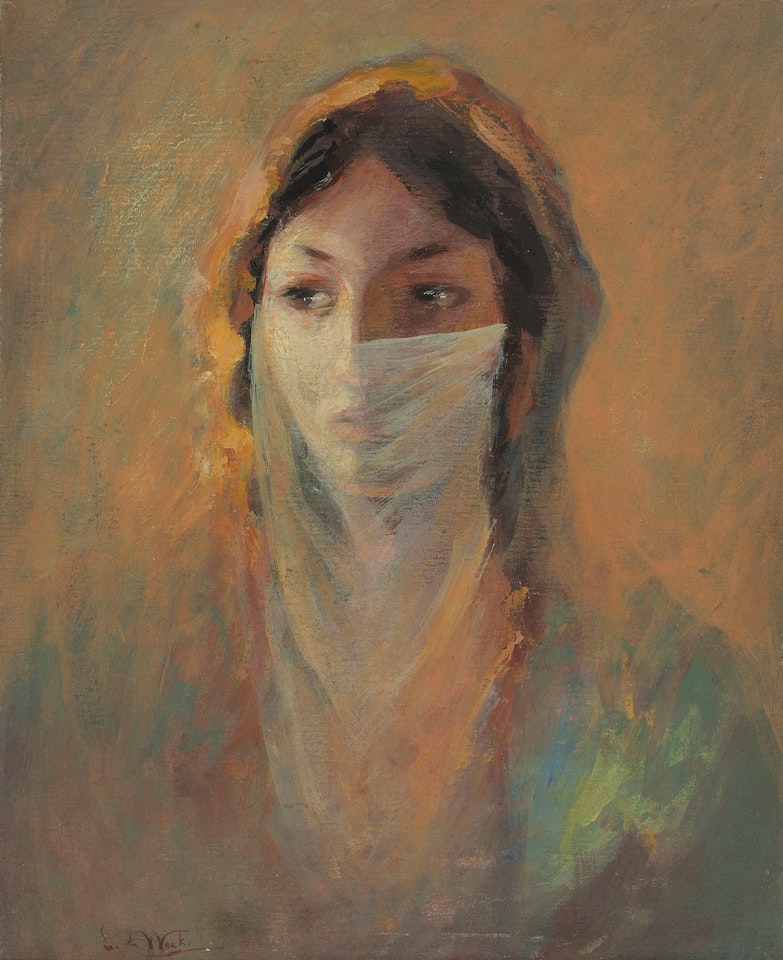 Woman with a veil by Edwin Lord Weeks