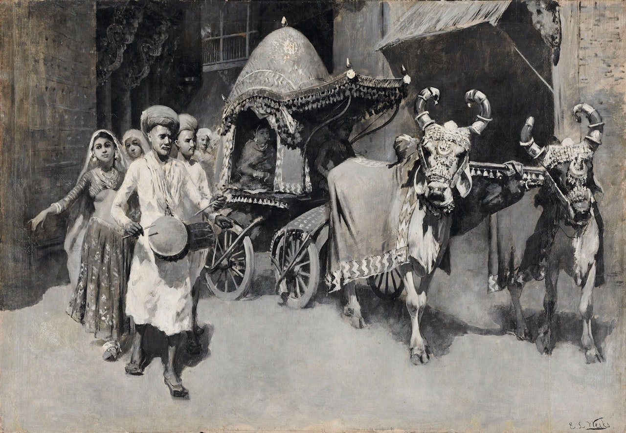 A marriage procession in India by Edwin Lord Weeks
