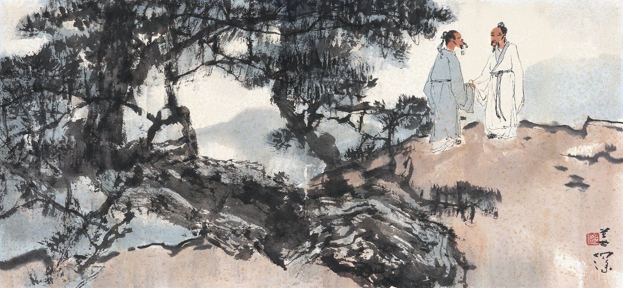 Conversation Under Thw Willow by Yang Shanshen