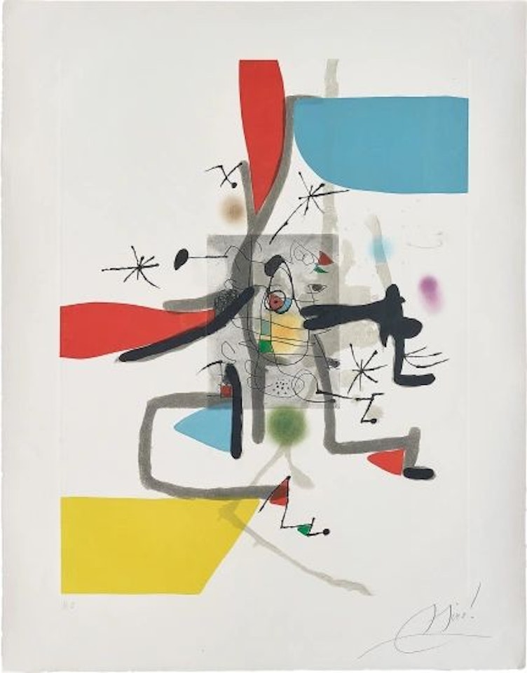 Llibre dels sis sentits (Book of the Six Senses): plate I by Joan Miró