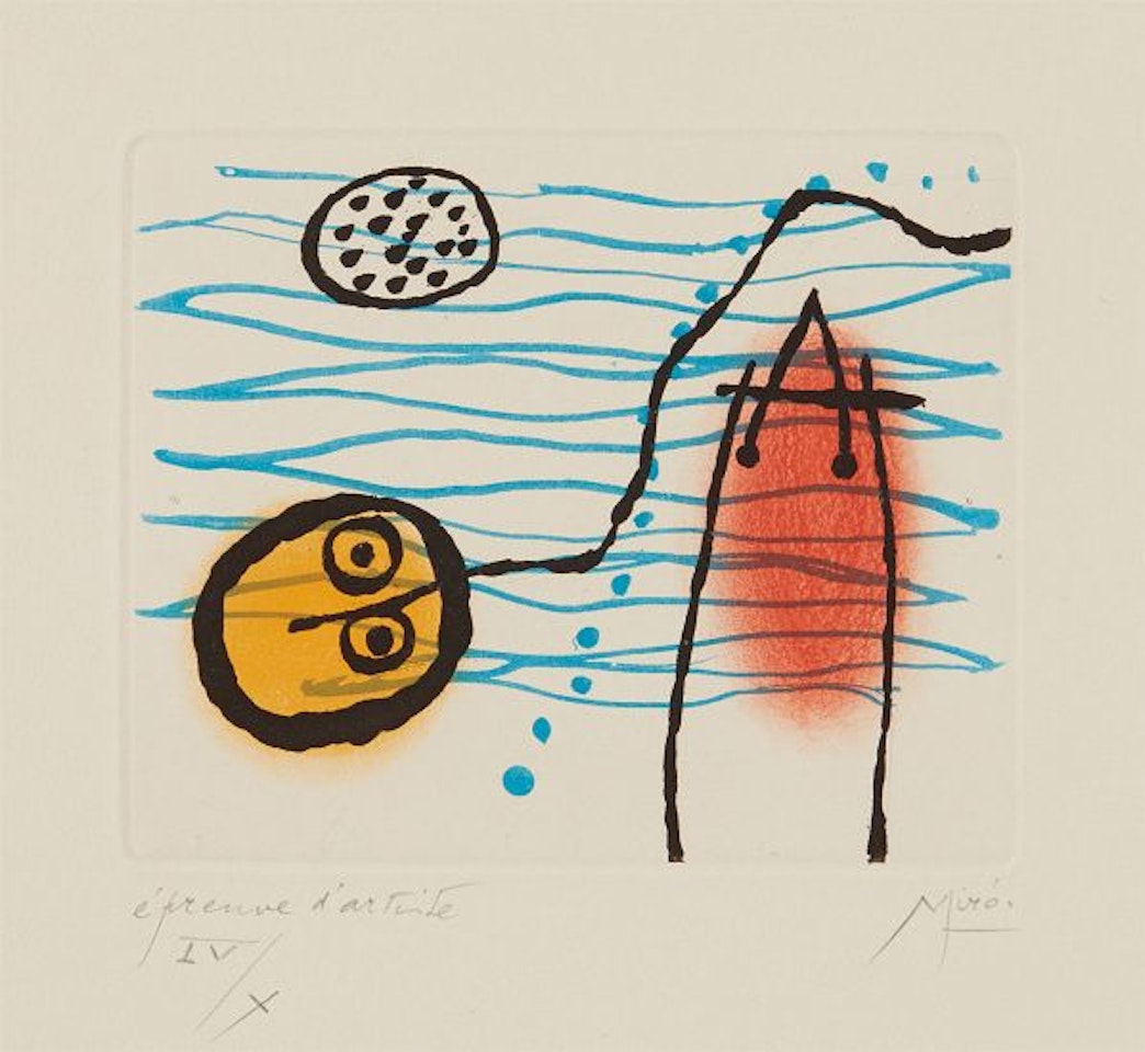 Suite la bague d'aurore (The Ring of Dawn Suite): one plate by Joan Miró