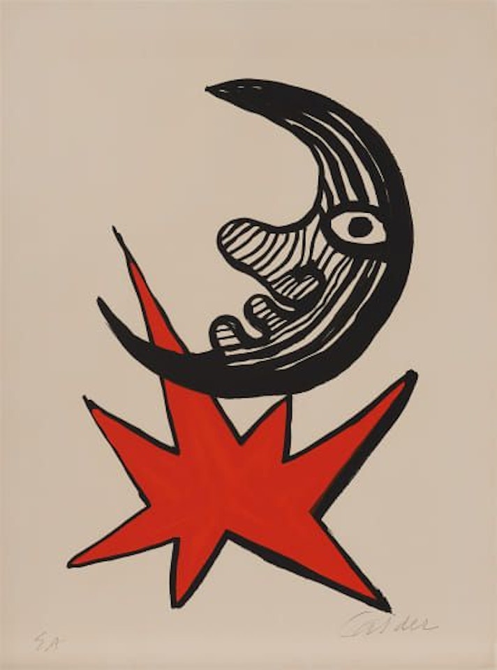 Lune et étoile rouge (Moon and Red Star) by Alexander Calder