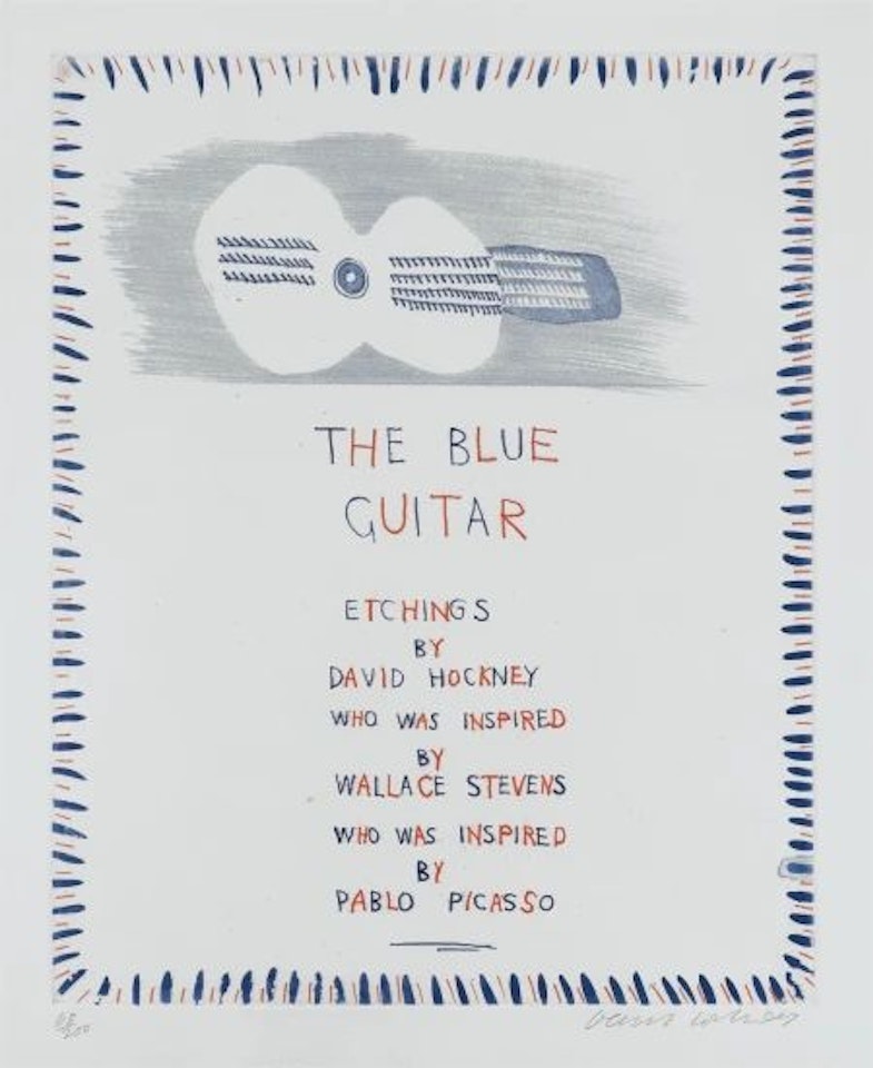 The Blue Guitar: title page by David Hockney