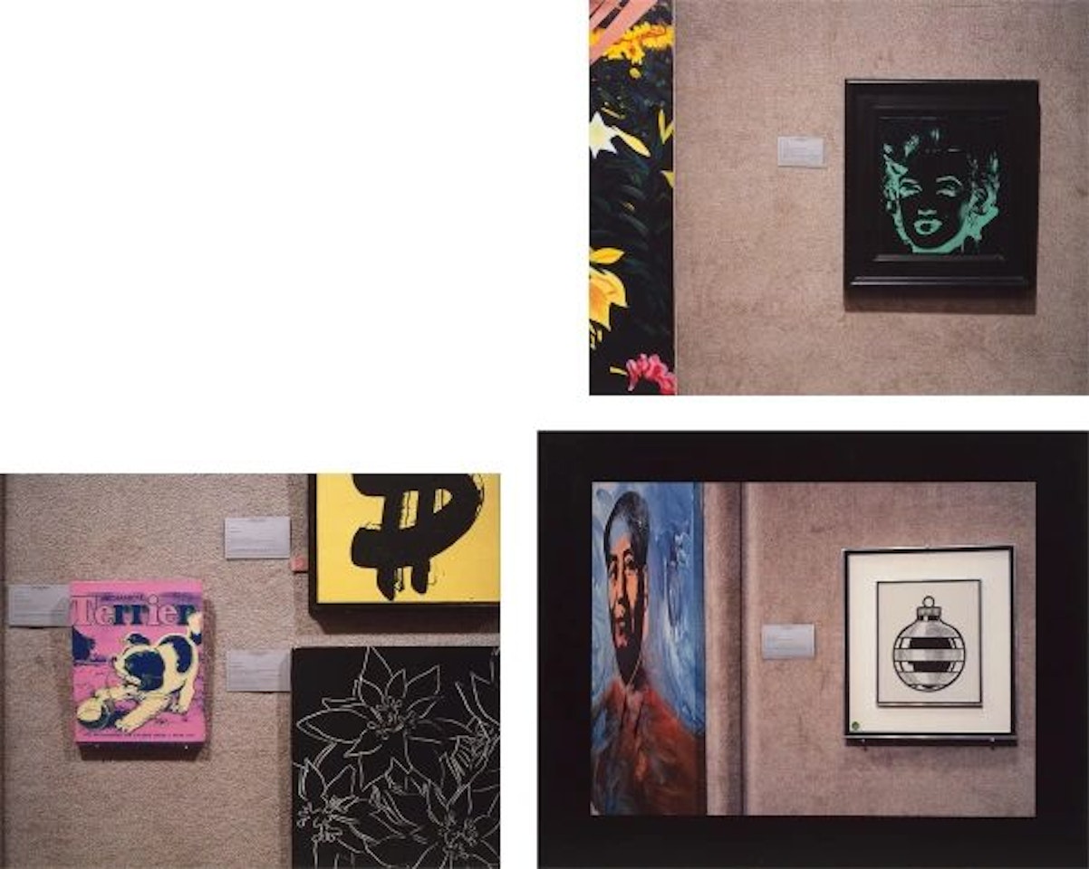 Untitled (Marilyn); Untitled (three Warhols); and Untitled (Mao/Lichtenstein) by Louise Lawler