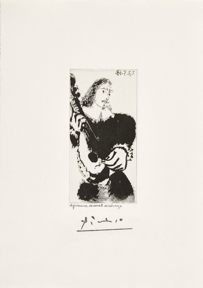 LA CÉLESTINE: LA SÉRÉNADE (B. 1599; BA. 1615) by Pablo Picasso