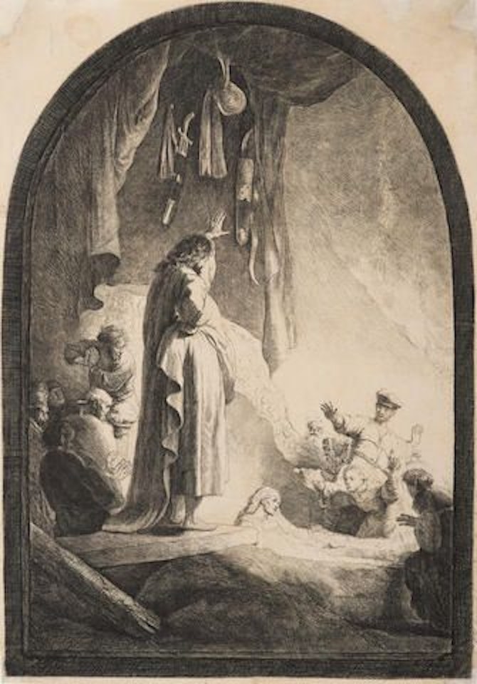 The Raising of Lazarus: The Larger Plate by Attributed to Rembrandt Harmensz van Rijn