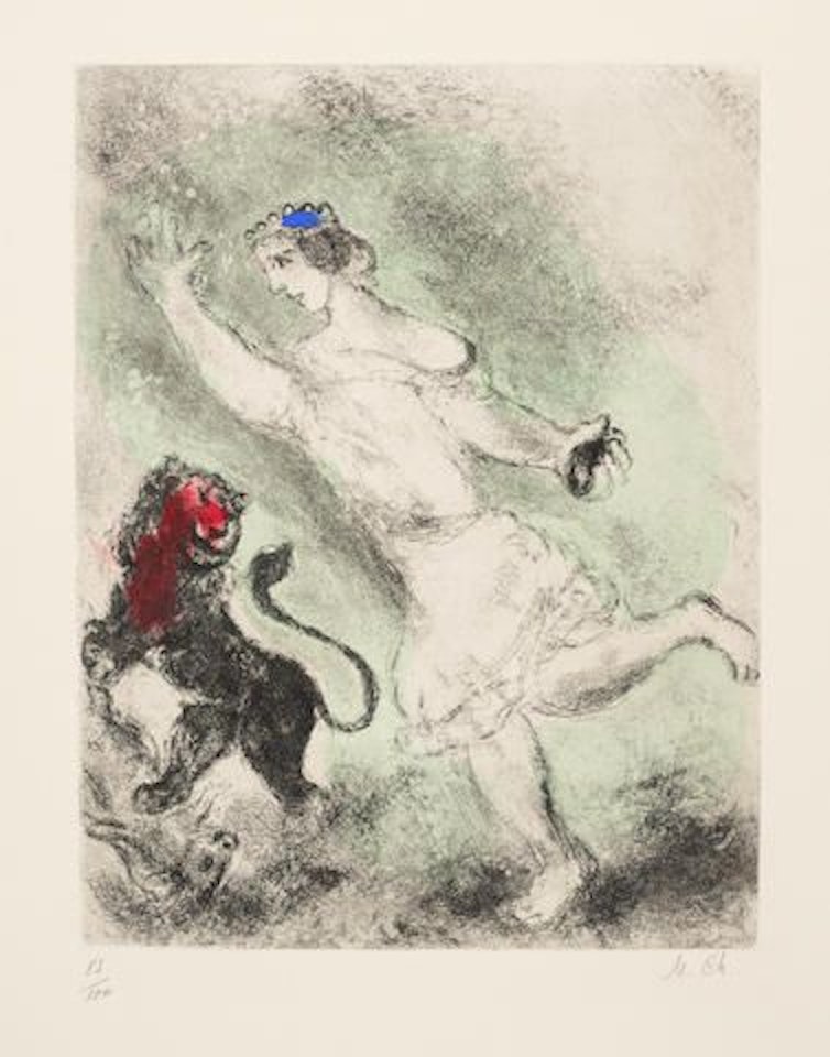 David et le lion, from La Bible, 1931 by Marc Chagall