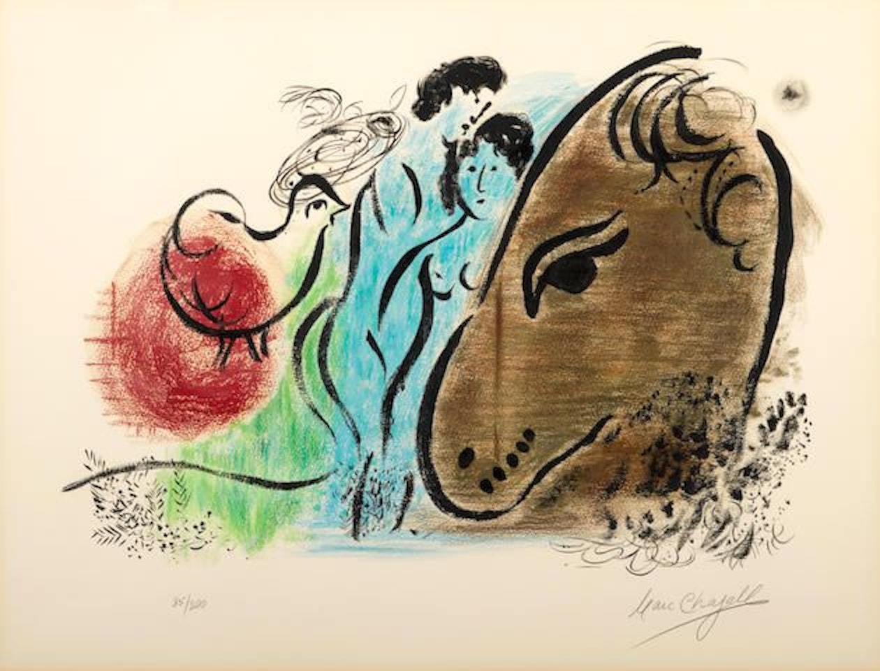 Le Cheval Brun by Marc Chagall