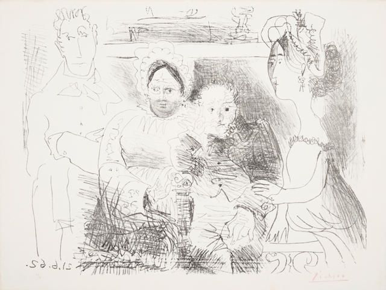 Portrait de famille, homme aux bras croisés by Pablo Picasso