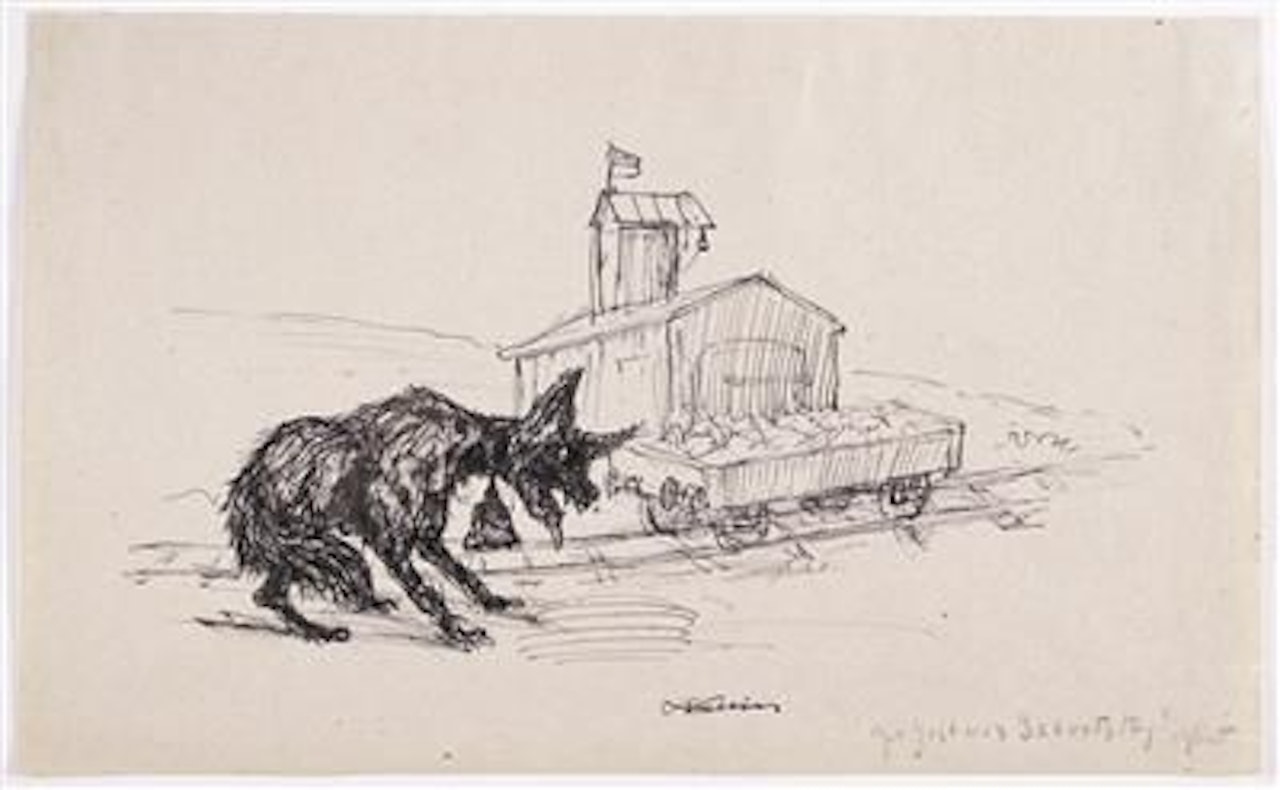 The sick dog by Alfred Kubin