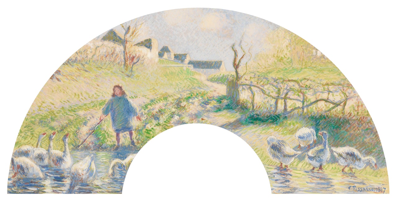 La petite gardeuse d'oies à Osny by Camille Pissarro