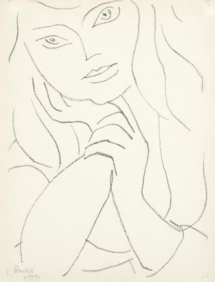 One plate, from 'Visages' by Henri Matisse