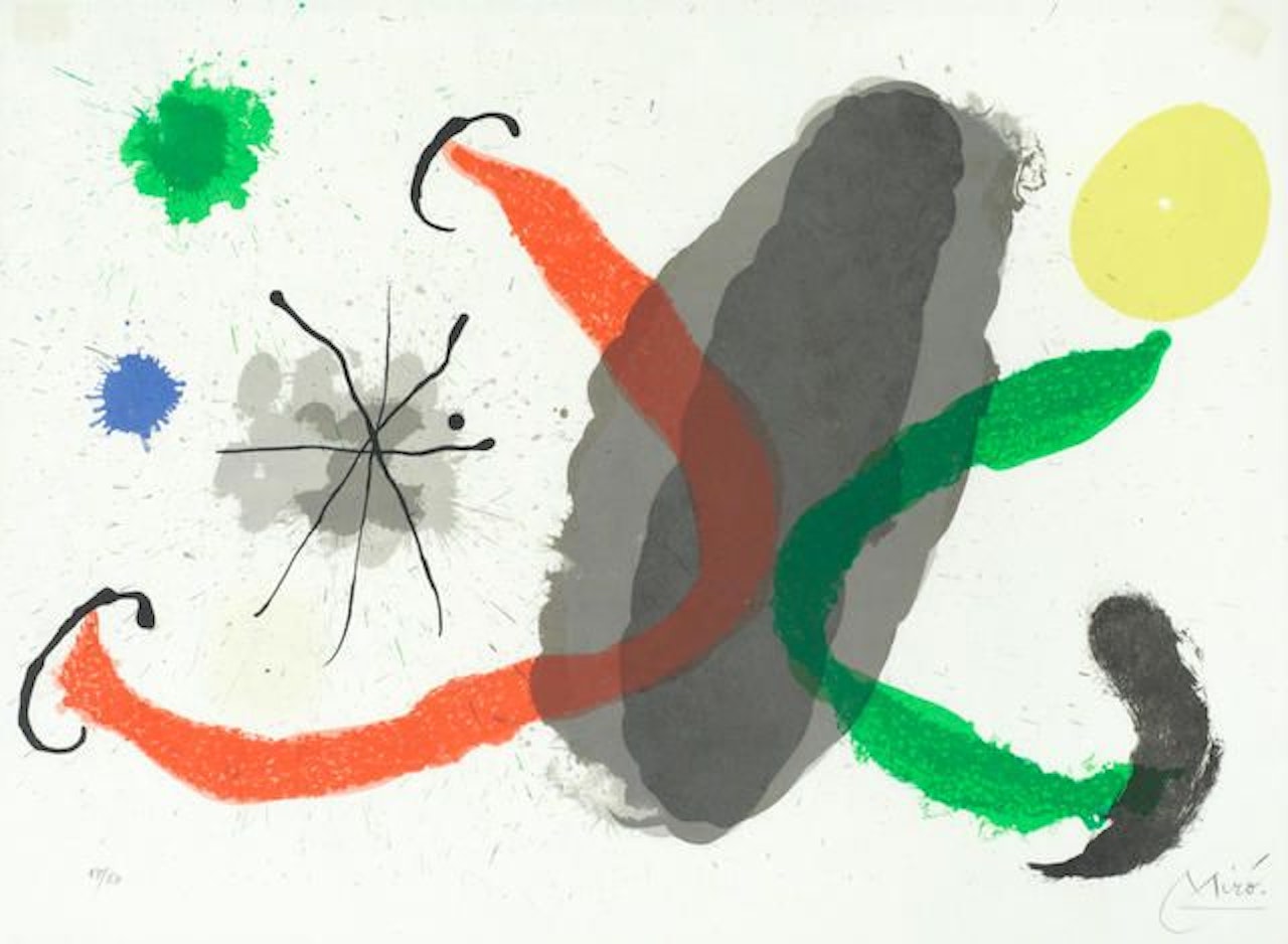 One plate, from 'Le Lézard aux Plumes d'Or' by Joan Miró