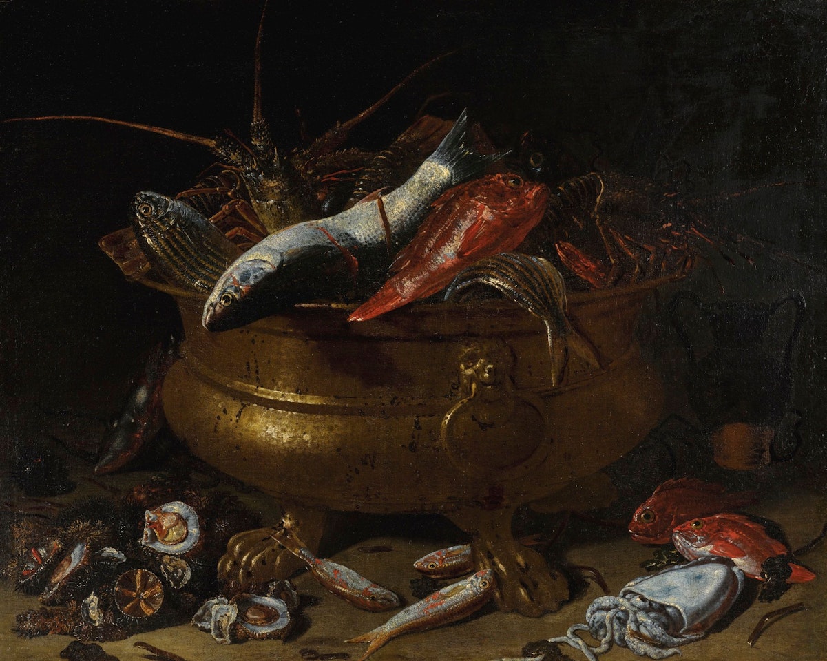 STILL LIFE WITH FISH AND MOLLUSCS by Giuseppe Recco