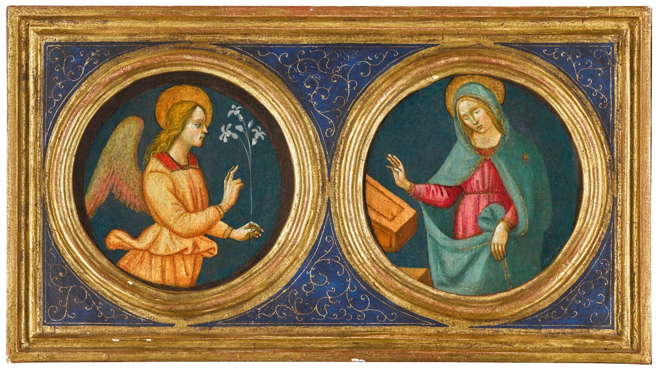 THE MADONNA ANNUNCIATE; THE ANGEL GABRIEL by Master of Marradi