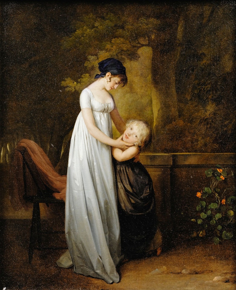 LES CARESSES MATERNELLES by Louis-Leopold Boilly