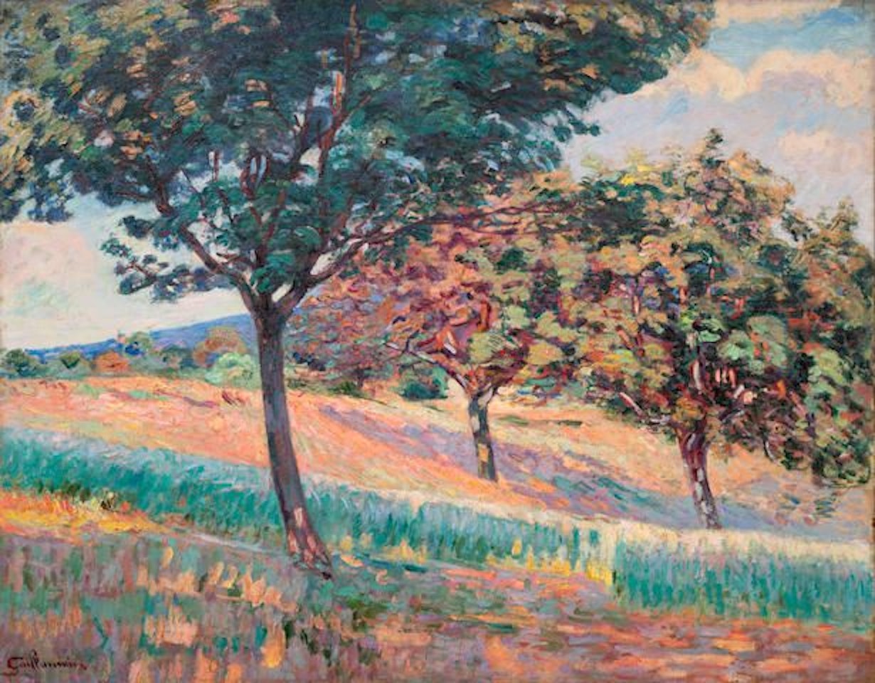 Verger à la lisiere d'un bois à Saint-Cheron by Armand Guillaumin