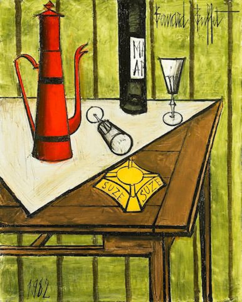 Nature morte à cafetière rouge by Bernard Buffet