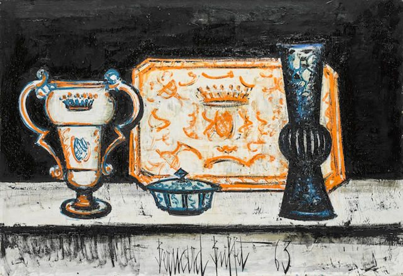 Nature morte aux vases de Moustiers by Bernard Buffet