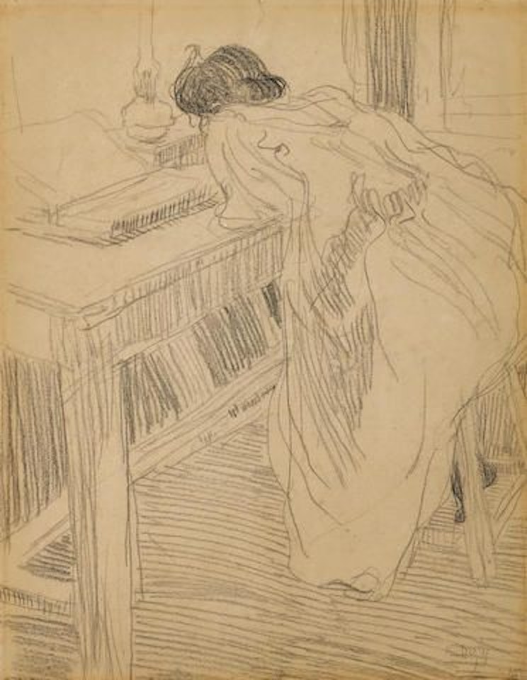 Femme à sa table by Raoul Dufy