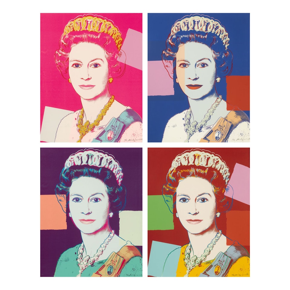 QUEEN ELIZABETH II OF THE UNITED KINGDOM (F. & S. II.334 - 337) by Andy Warhol