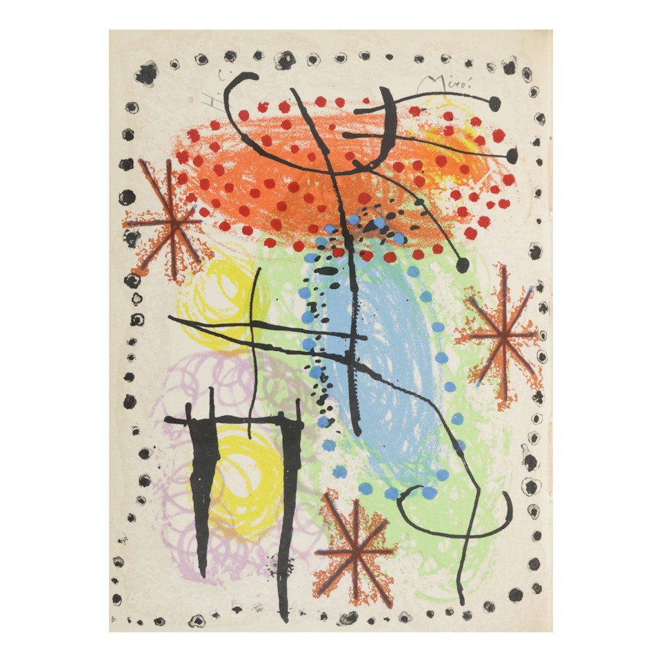 LA RAME ET LA ROUE (C. BKS. 60) by Joan Miró