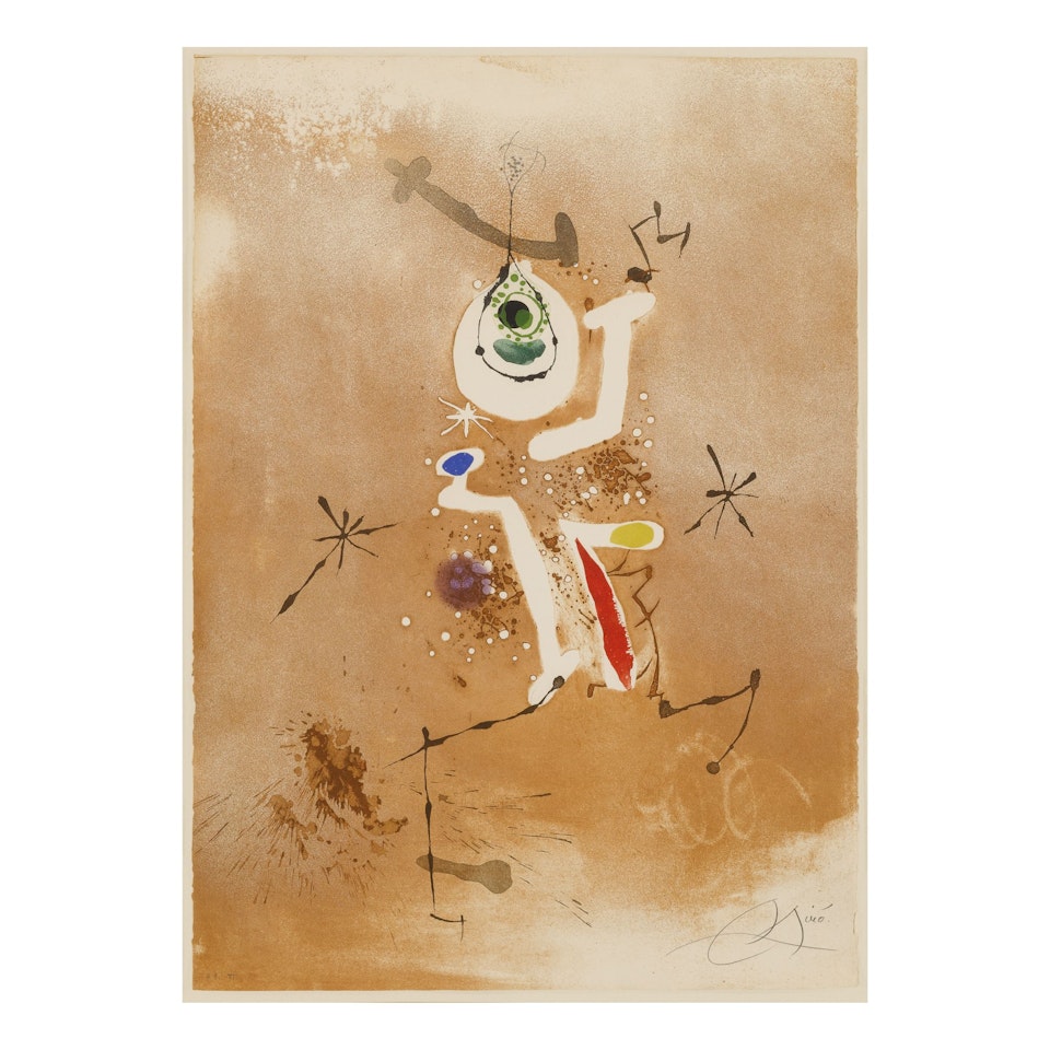 RECORD D'UNA FUGA DE BACH (D. 713; SEE C. BKS. 179) by Joan Miró