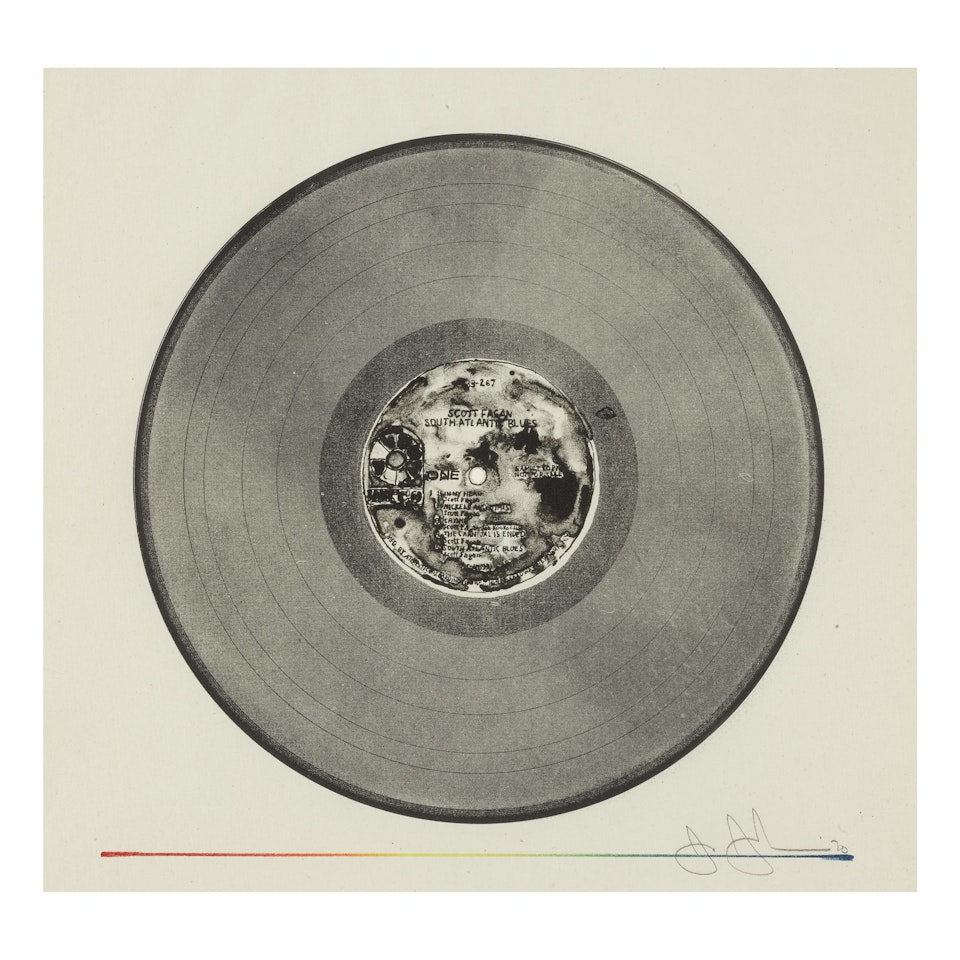 SCOTT FAGAN RECORD (ULAE 85) by Jasper Johns