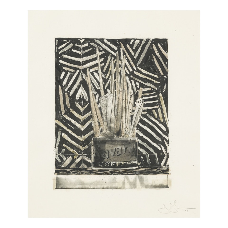 SAVARIN 5 (CORPSE AND MIRROR) (ULAE 195) by Jasper Johns