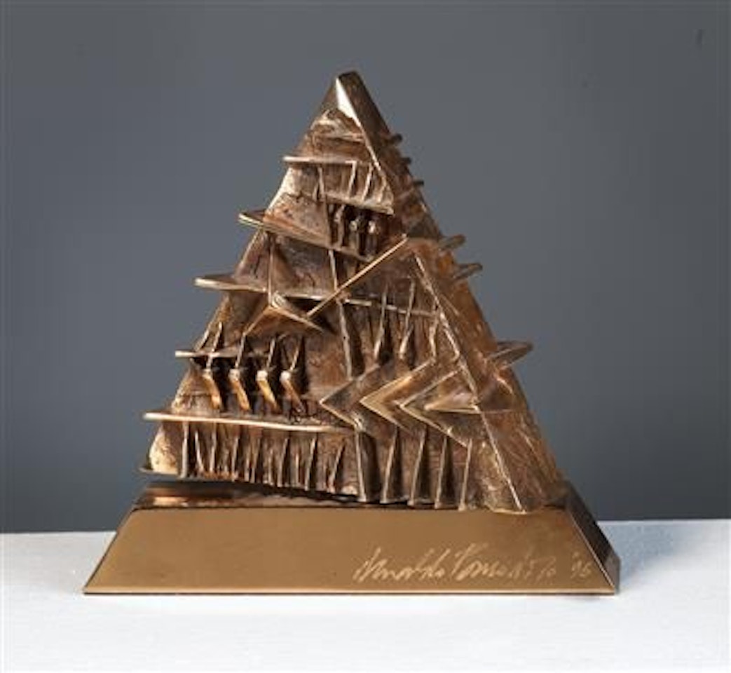 "Pyramid" by Arnaldo Pomodoro