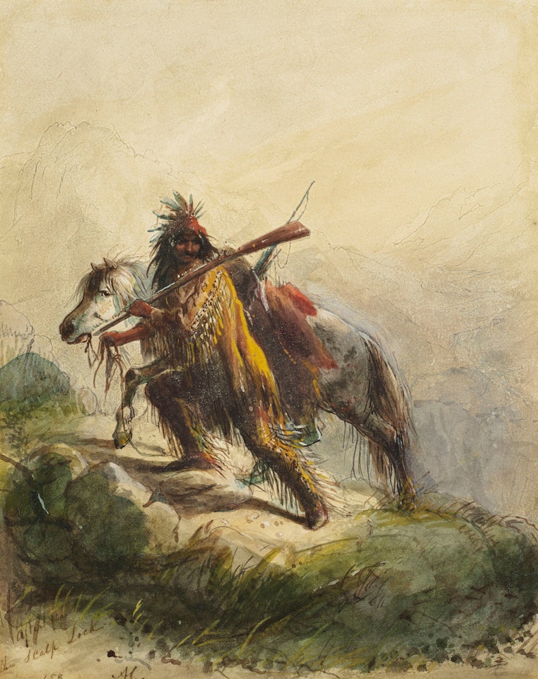 After the Battle: The Scalp Lock by Alfred Jacob Miller