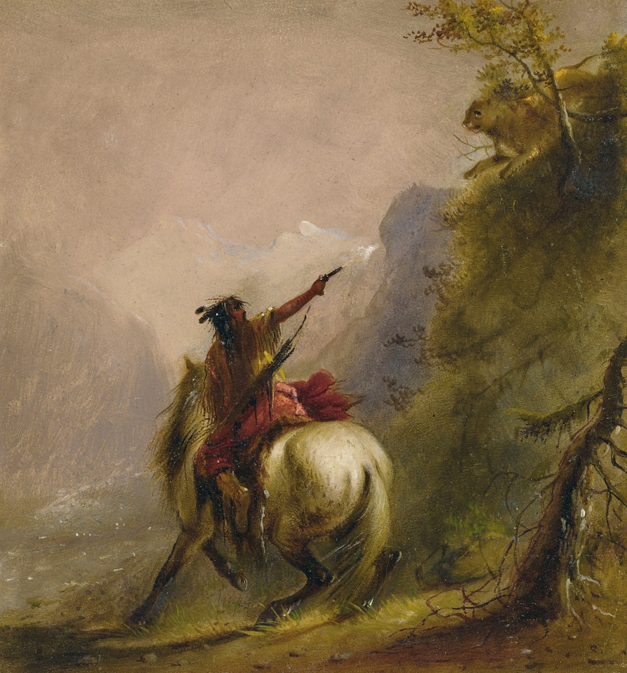 Shooting a Cougar by Alfred Jacob Miller
