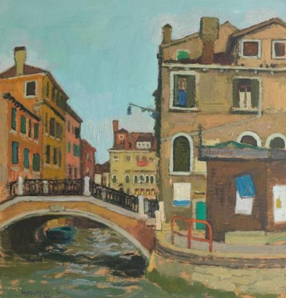Ponte de San Pantalon, Venice by Alberto Morrocco