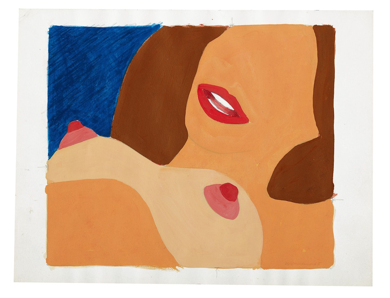DRAWING FOR GREAT AMERICAN NUDE #77 by Tom Wesselmann