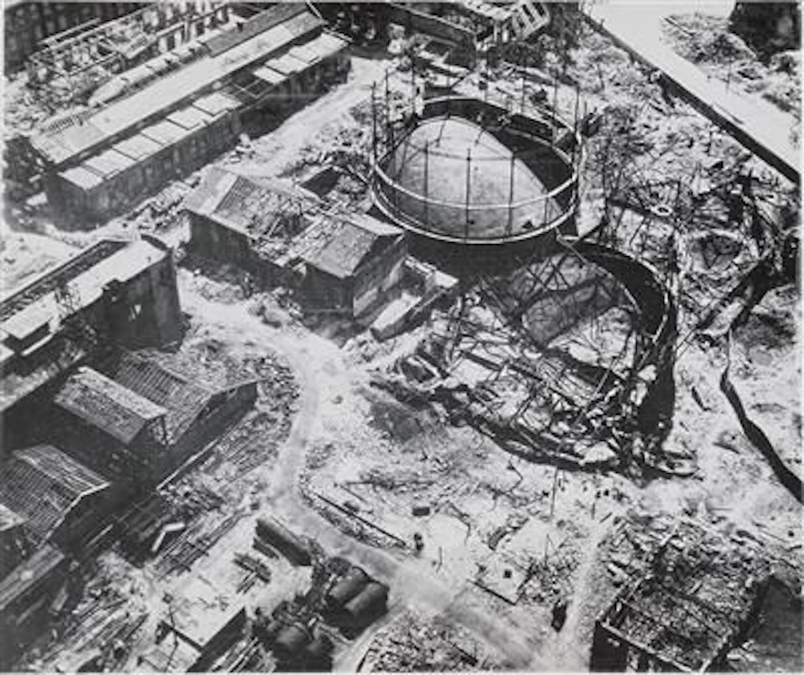After the air raid destroyed IG Farben factory in Ludwigshafen  by Margaret Bourke-White