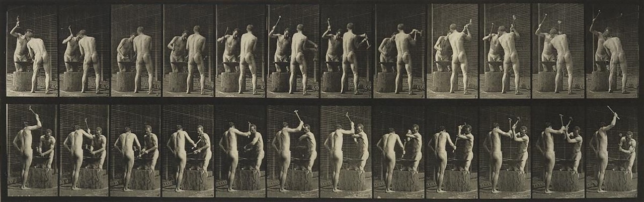 A Selection Of 7 Plates From Animal Locomotion Of Men Engaged In Various Activities by Eadweard Muybridge