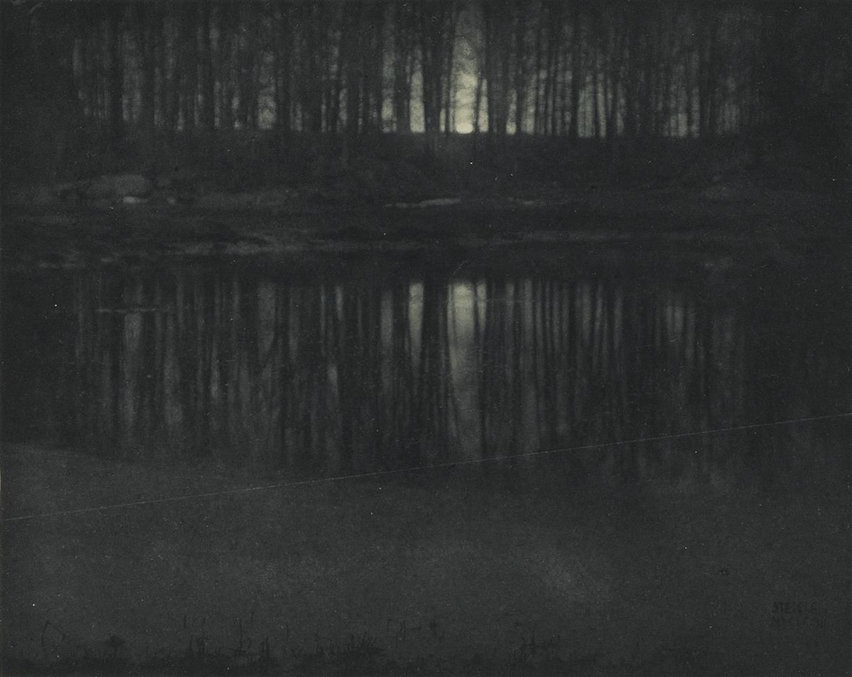 Moonlight: The Pond; Road Into The Valley--moonrise 1904 by Edward Steichen