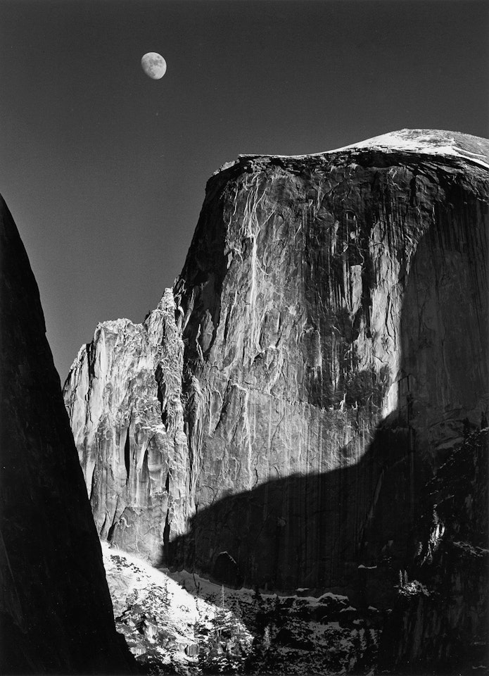 Moon And Half Dome, Yosemite National Park, 1960 by Ansel Adams