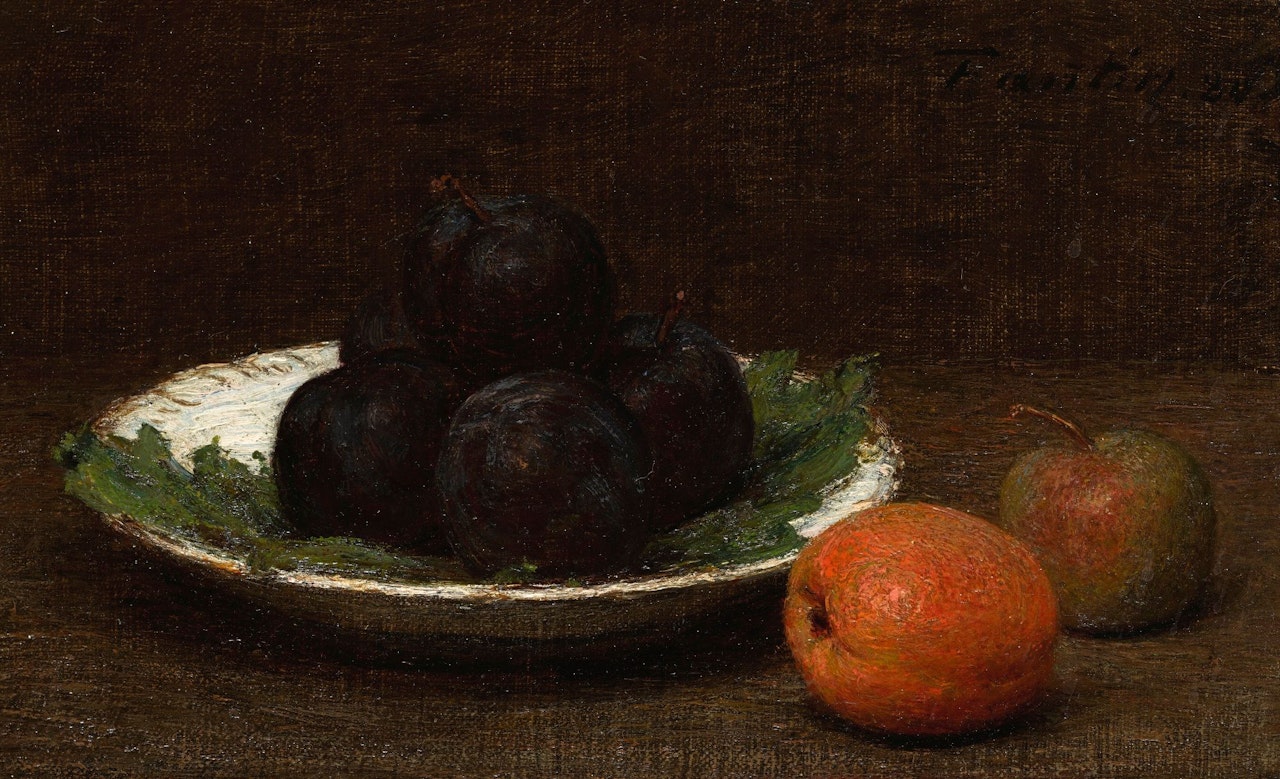 NATURE MORTE AUX PRUNES by Henri Fantin-Latour