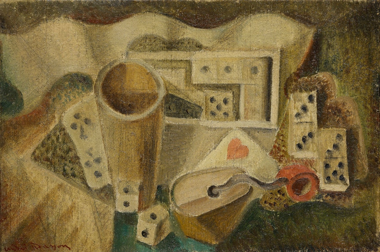 DOMINOS ET TABATIÈRE  by André Masson