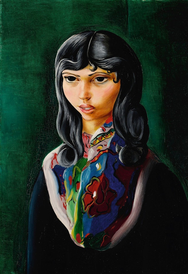 JEUNE FILLE AU FOULARD by Moïse Kisling