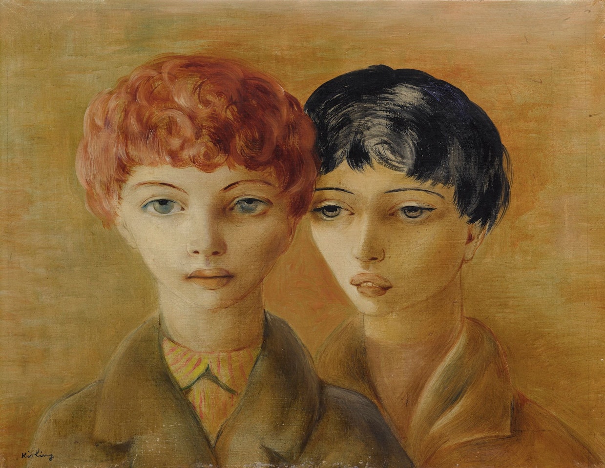 DEUX JEUNES FILLES by Moïse Kisling