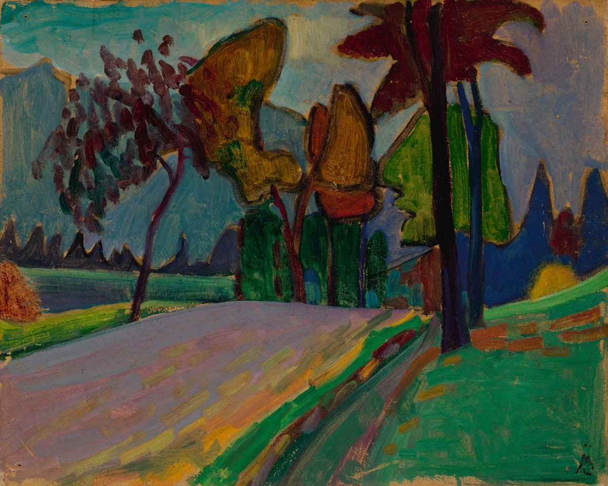 LANDSTRASSE HERBST (COUNTRY ROAD IN AUTUMN) by Gabriele Münter